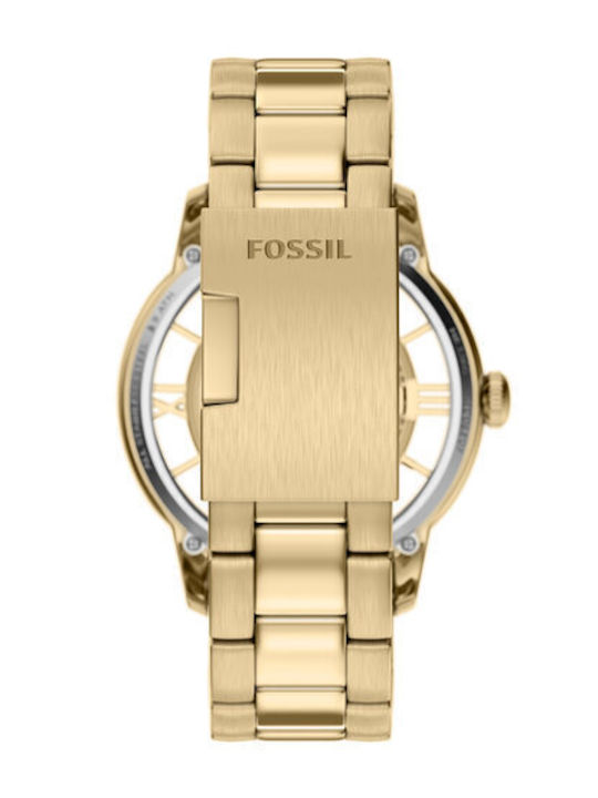 Fossil Townsman Мъжки Часовник 44mm Автоматичен с Златиста Стоманена Гривна