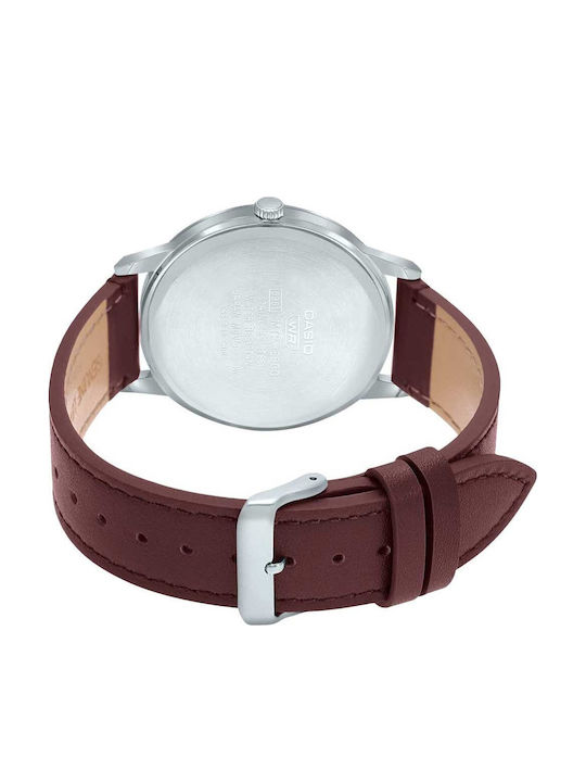 Casio Collection Ρολόι Μπαταρίας με Δερμάτινο Λουράκι