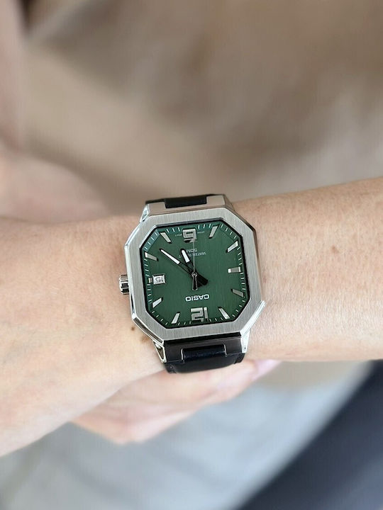Casio Collection Men's Watch 41mm Battery with Green Metal Bracelet
