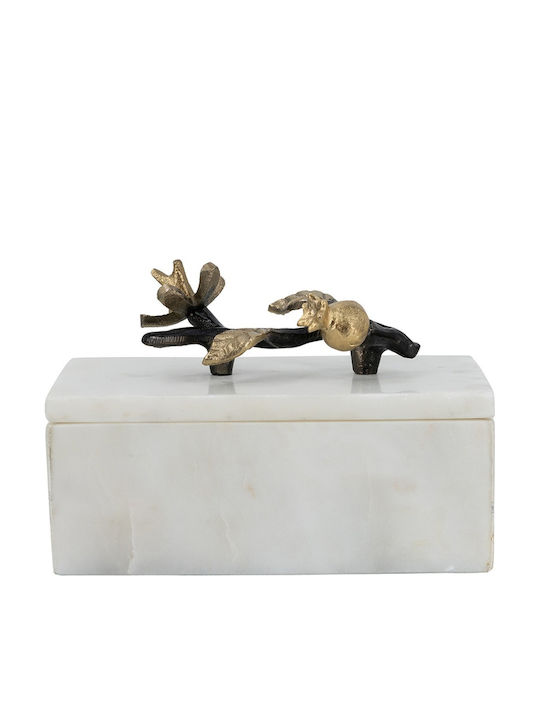Artekko Κουτί Κοσμημάτων Λευκό 18x12x12.7cm