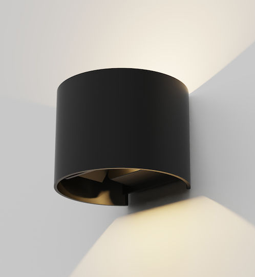 Heronia HER-04R Стенно Външно Спот LED IP65 6W с Топла Бяла Светлина с Двоен Лъч 13.7x11.7см