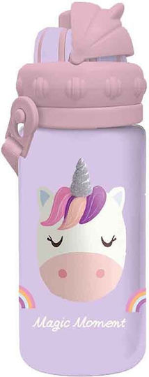 Must Team Plastic Kids Water Bottle Thermos with Straw 430ml