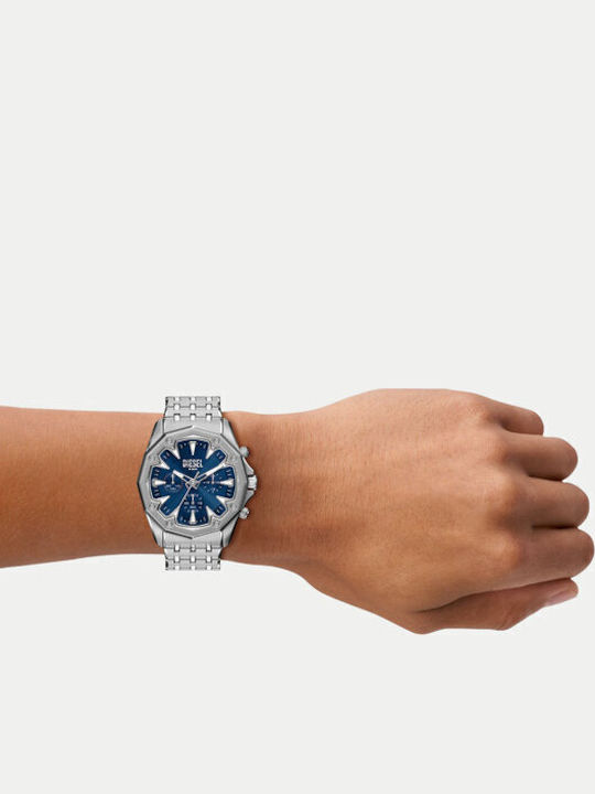 Diesel Womens Watch Chronograph Battery with Gray Metal Bracelet