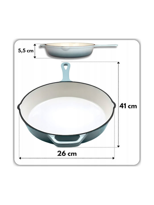 Atusa Τηγάνι από Μαντέμι με Εμαγιέ Επίστρωση 26cm