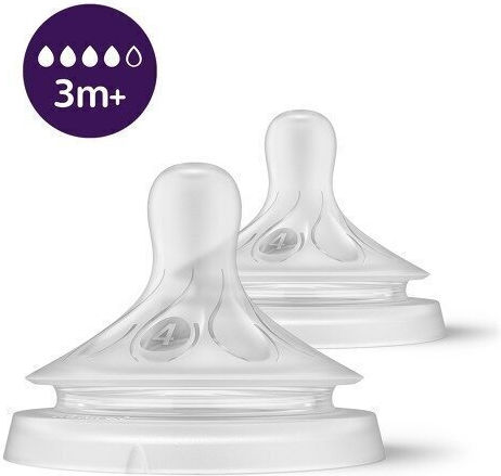 Philips Set Biberoane din Plastic Natural Anti-colici cu Tetină din Silicon Alb 260ml