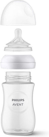 Philips Set Biberoane din Plastic Natural Anti-colici cu Tetină din Silicon Alb 260ml