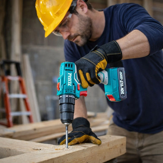 Total Set Angle Wheel & Drill Driver & Impact Drill Driver Brushless 20V with 2 Batteries 4Ah - 2Ah and Case