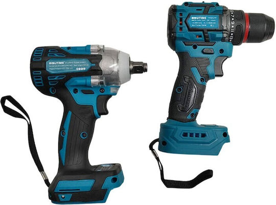 HL-06369 Battery Tool Set Drill Driver & Impact Driver Brushless 68V with 2 Batteries