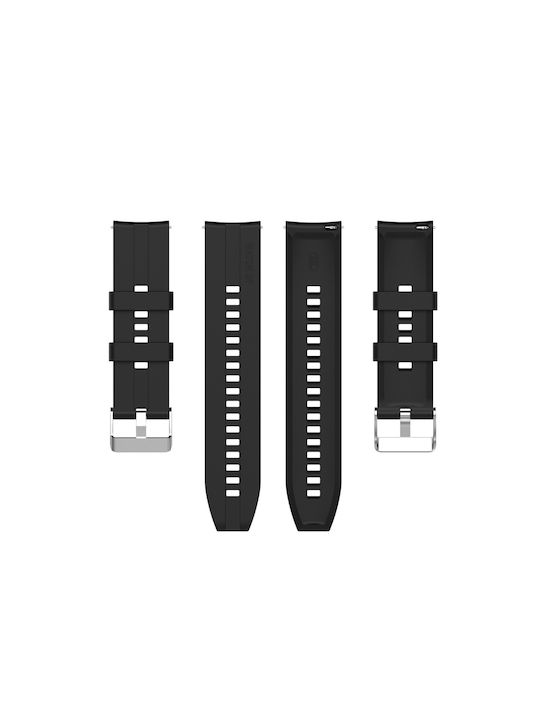 Curea Silicon Neagră (Galaxy Watch 46mm / Gear S3 Apple Watch 44/45/46mm/Ultra 49mm Huawei Watch GT/GT Pro 2/3/4/5 / Ultimate 46mm Honor GS Pro)