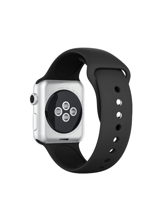 Λουράκι Σιλικόνης Μαύρο (Apple Watch 38/40/41/42mm)