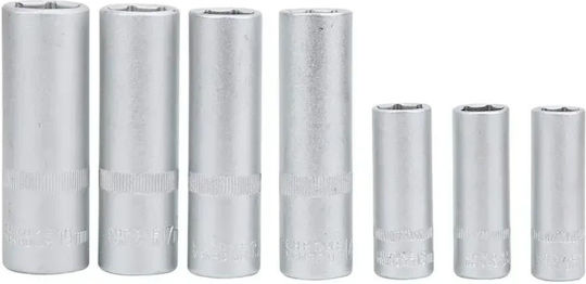 Professionelles Ratschen- und Steckschlüssel-Set 1 2″-1 4″ 108 Stück Silber