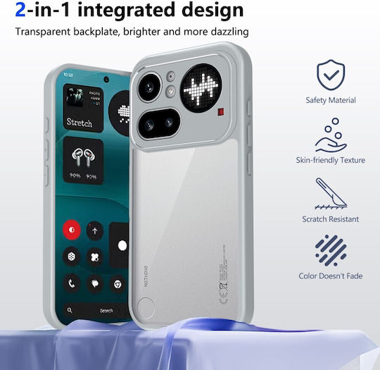 Farbe Rahmen Rückseite Kunststoff Grau Für Nothing Phone (4a) Pro