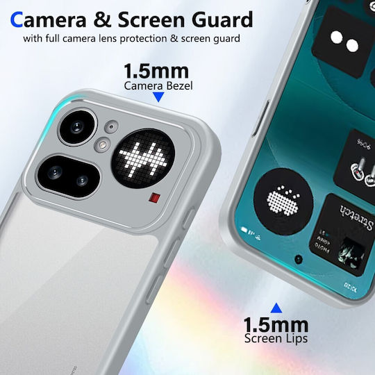 Farbe Rahmen Rückseite Kunststoff Grau Für Nothing Phone (4a) Pro