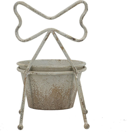 Artekko Vază Pentru Plante Metalică Albă 16.5x16.5x27cm