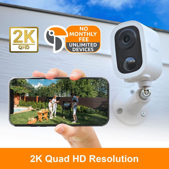 Toucan TWC400S-ML IP Surveillance Camera Wi-Fi Full HD+ 4MP Waterproof Battery with Two-Way Communication