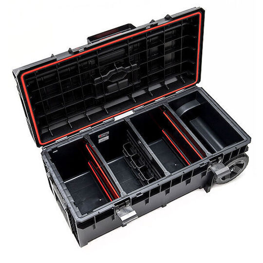 Qbrick System One Longer Basic Tool Storage Plastic Wheeled Box W63.5xD24.5xH23cm 29546251