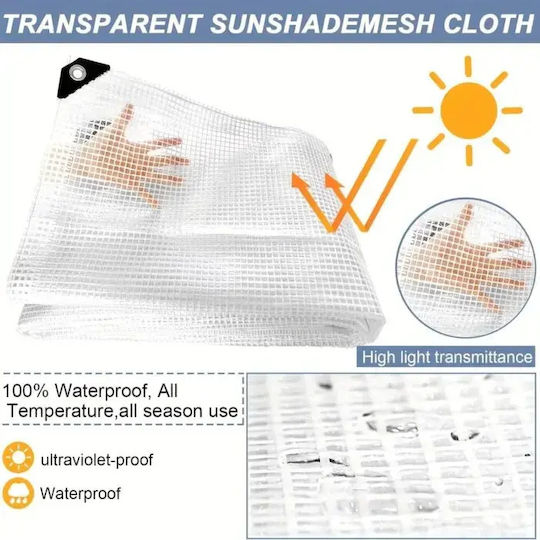 Bradas Impermeabil Prelată 100gr/m² 12x10m. Tip de lumină Transparent