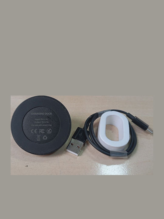 Amovan Smart Ring 17.3mm Αδιάβροχο με Παλμογράφο Μαύρο