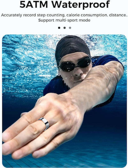 Kyklō Smart Ring 16.5mm Αδιάβροχο με Παλμογράφο Χρυσό