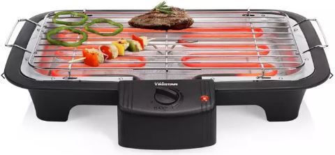 Tristar Tabletop Electric Grill Grill 2000W with Adjustable Thermostat 38cmx22cmcm