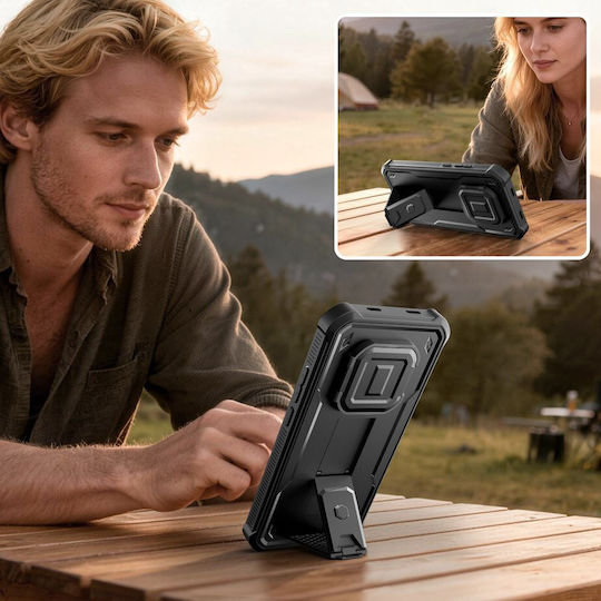 Tech-Protect Cam+ Заден Калъф Арамидни Влакна Черен Redmi Note 15 Pro 5G