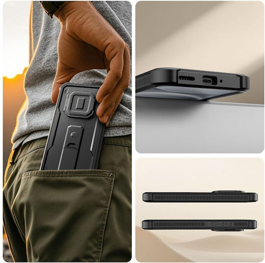 Tech-Protect Cam+ Заден Калъф Арамидни Влакна Черен Redmi Note 15 Pro 5G