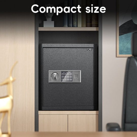 Deli Safe with Digital Lock and Key M40xW35xH33cm Weight 10.6kg