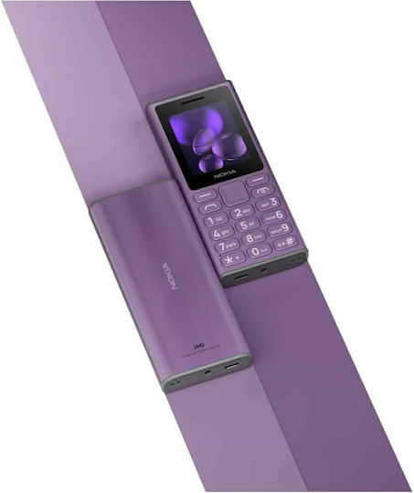 Nokia 105 (2024) Dual SIM Mobile with Buttons (English Menu) Purple