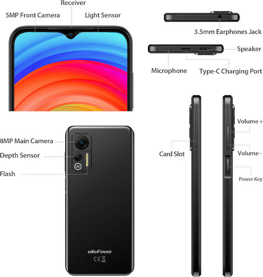 Ulefone Note 14 Dual SIM (4/64GB) Midnight Black