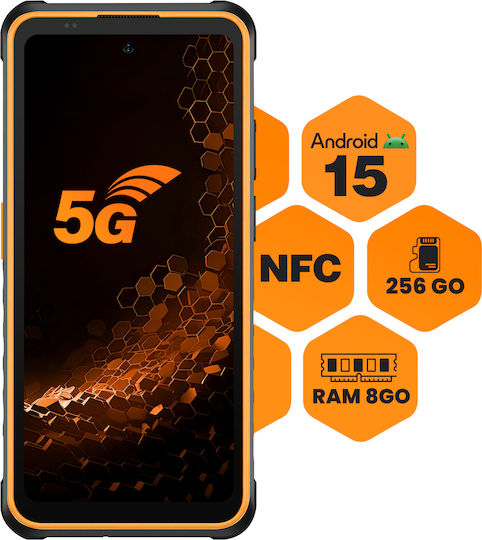 Hammer Iron 6 Dual SIM (8/256GB) Устойчив Смартфон Оранжев