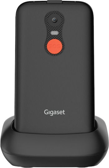 Gigaset GL595 Single SIM Мобилен Телефон с Големи Бутони Черен