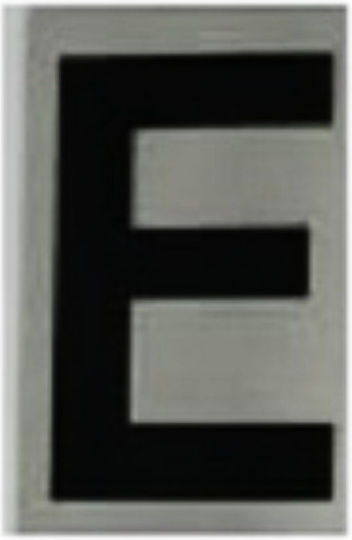 Ergo "Ε" Πινακίδα με Γράμμα Ε σε Μαύρο Χρώμα 6cm 572410.0067