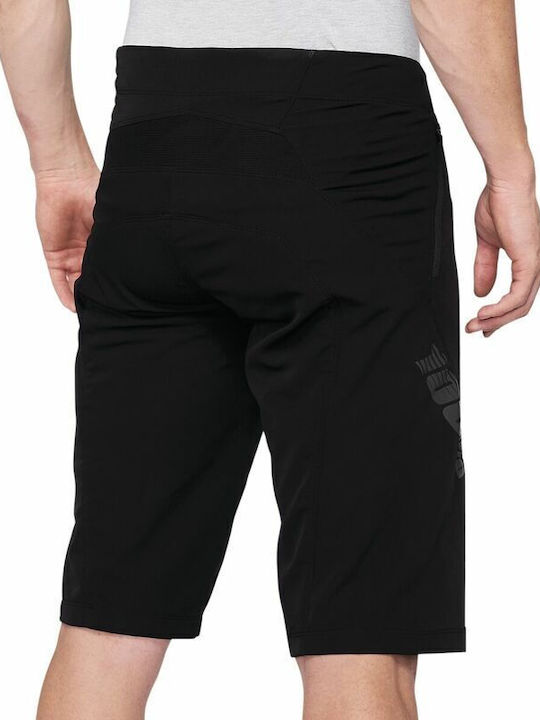 100% Men's Cycling Bermuda Black