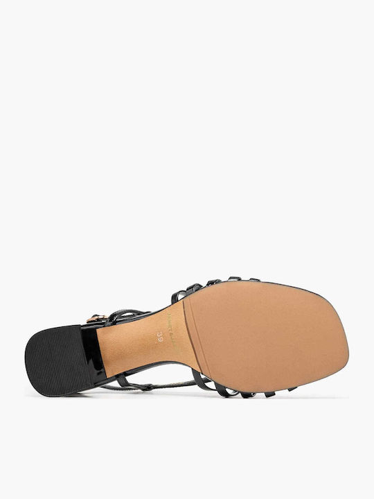 Sandale Elegante Damă Din Piele Negre