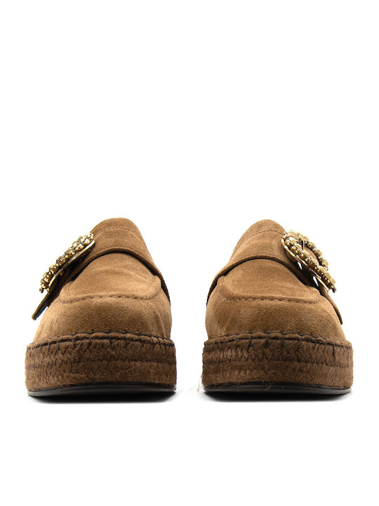 Komis & Komis Suede Mules Καφέ