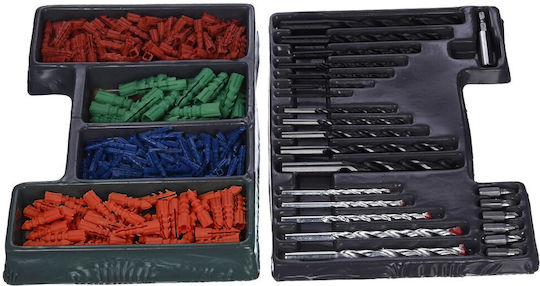 Schraubanker Set Bohrer Dübel Bits Schraubenzieher Koffer 300Stücke Dr300