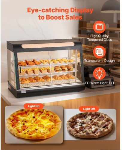 Vevor Heating Buffet with Power 1400W and Dimensions 90.7x47x64cm