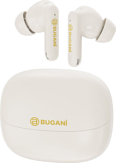 Bugani Freebuds B20 Bluetooth Handsfree Earphones with Sweat Resistance and Charging Case Cream