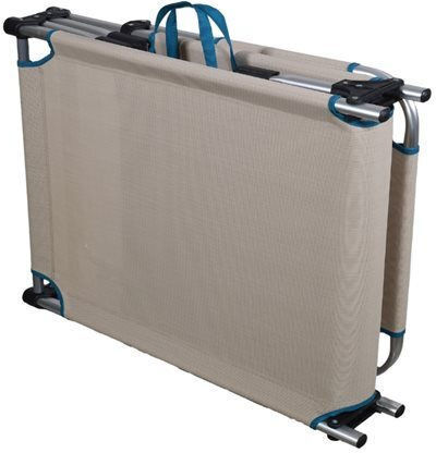 Hupa Șezlong de Plajă Bej din Aluminiu cu Înălțime 28cm