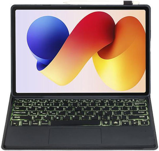 Bluetooth Backlight Flip Cover με Πληκτρολόγιο Μαύρη (Redmi Pad 2 Pro)