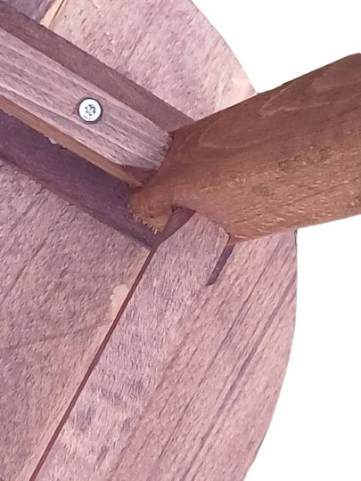 Wooden Garden Stool Walnut 30x30x50cm