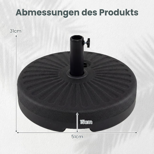 Costway Collapsible Umbrella Stand Metallic Beige 25x51x51cm