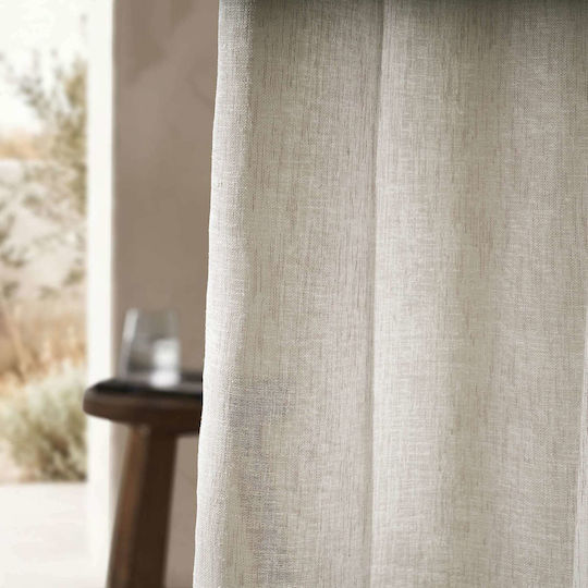 Gofis Home Κουρτίνα με Τρέσα Combe Εκρού 295x350εκ.