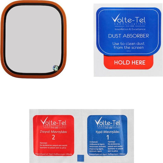 Volte-tel Tempered Glass Apple Watch Ultra 2 49mm 3d Titanium 1.92" 0.30mm Full Cover Orange Volte-tel