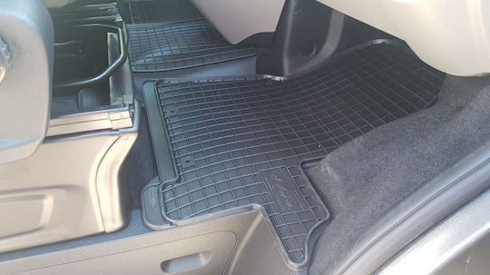 Refref Car Mats Rubber Ford Transit Ford Custom 2012+ Tourneo 2014+ Black 3 Pieces
