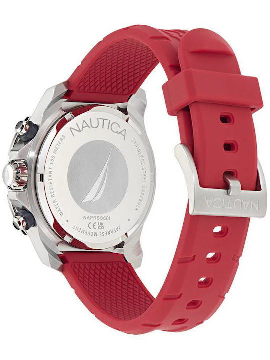 Nautica Chrono Ρολόι Μπαταρίας με Καουτσούκ Λουράκι