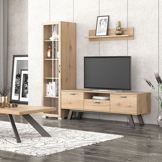 Wohnzimmer TV-Einheit N30 Braun M195xB45xH180cm