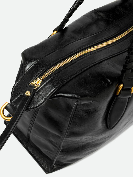 Leather Women's Shoulder Bag Black