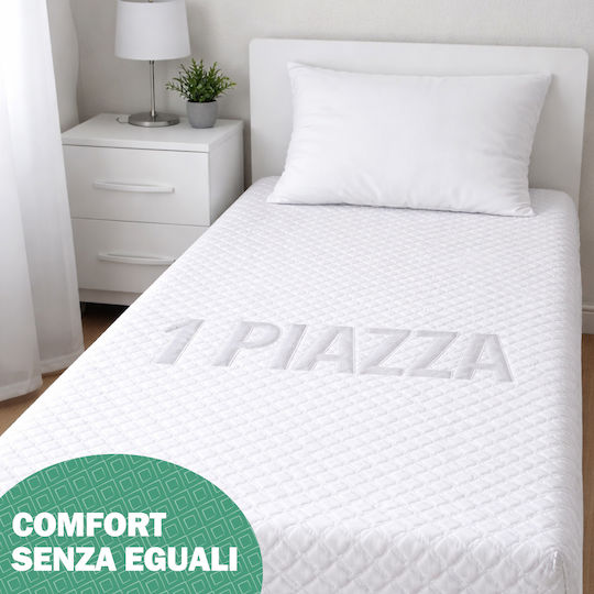 Bakaji Schutzmatratzenbezug Doppelbett Weiß 160x190+27cm
