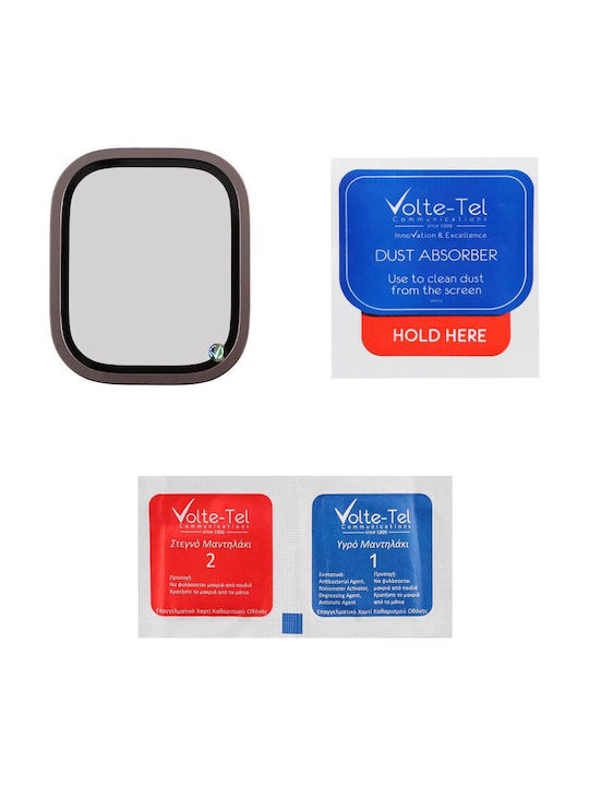 Volte-tel Tempered Glass Apple Watch Ultra 2 49mm 3d Titanium 1.92'' 0.30mm Full Cover Titanium-black